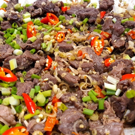 Bò xào xả ớt